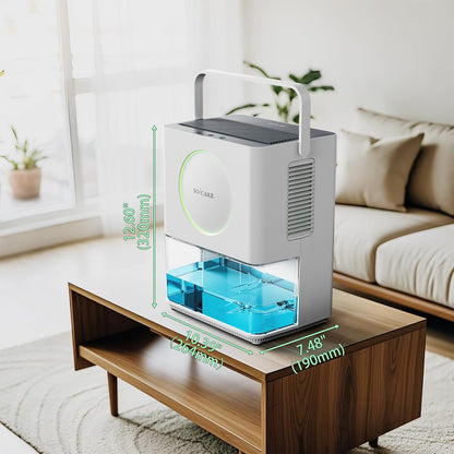 108 OZ (3.2L) Home Dehumidifier, Small Portable Room Dehumidifier for Bedroom Bathroom Basement RV Closet with HEPA Filter/Ambient Lights/Timer/Auto Off/Defrosting Function, White