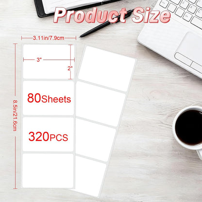 320 Count Home Moving Labels- 3 x 2 inches, Removable Packing Box Stickers, 8 Designs Waterproof Color Coded Moving Stickers with Fragile and Blank Labels