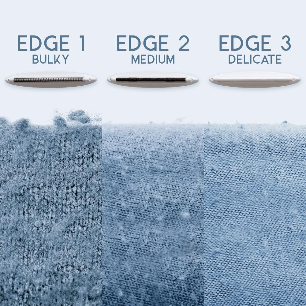 GLEENER Battery-Free 4-in-1 Fabric Shaver & Lint Brush | Ultimate Fuzz Remover | Adjustable Depiller Lint Remover for Clothing & Furniture (Slate Blue)