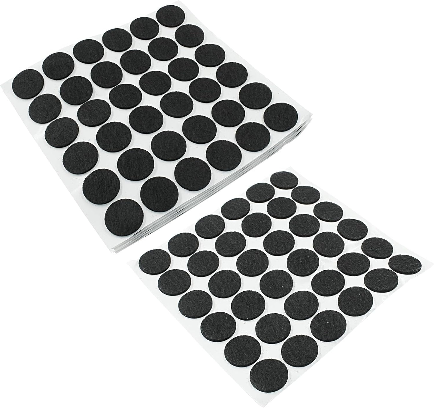 Bivethoi 180pcs Self-Stick Round Felt Furniture Pads Self-Adhesive Felt Pad for Chairs & Seat Legs, Easy Slide, Anti Scratch, Noise Stopper, Bumper & Buffer, Floor (0.7"/18 mm, Black, Round)