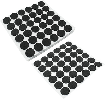 Bivethoi 180pcs Self-Stick Round Felt Furniture Pads Self-Adhesive Felt Pad for Chairs & Seat Legs, Easy Slide, Anti Scratch, Noise Stopper, Bumper & Buffer, Floor (0.7"/18 mm, Black, Round)