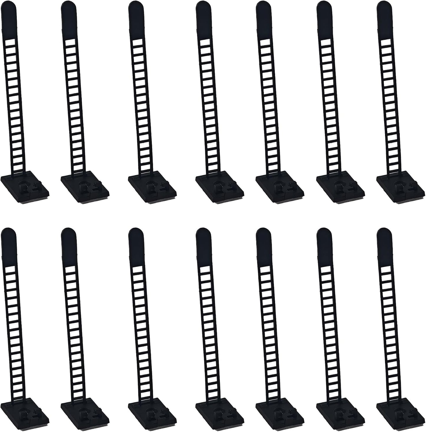 30PCS Self-Adhesive Cable Management Clips, Desk Wire Organizer Zip Ties, Heavy Duty Nylon Cord Holders for TV, PC, and Home Office Use