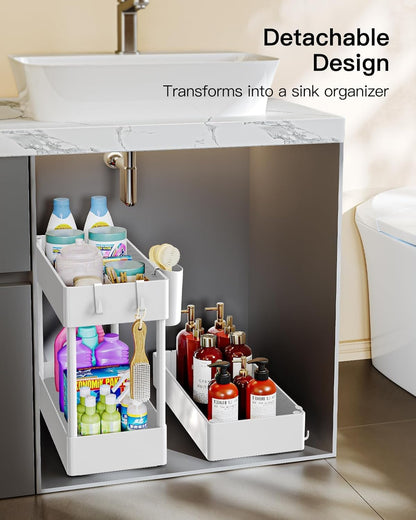 Pipishell Slim Storage Cart with Wheels - Bathroom Cart Organizer Storage, 4 Tier Rolling Carts for Bathroom, Laundry Room, Kitchen, Narrow Space, Black PIUC05
