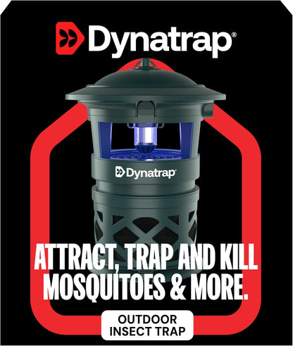 Dynatrap DT1130SR 1/2 Acre Mosquito & Flying Insect Outdoor Trap and Killer – Kills Mosquitoes, Flies, Wasps, Gnats, & Other Flying Insects - Bug Zapper Alternative – Black