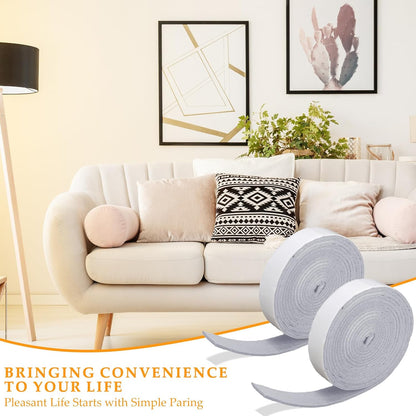 Zonon 4 Rolls 120 Inch Felt Strip with Adhesive Backing Felt Tapes Furniture Strip Rolls Self Stick Heavy Duty Polyester for Protecting Furniture and DIY Adhesive(Black,0.5 Inch)
