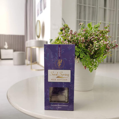 Reed Diffuser Set with Sticks Lavender Aromatherapy Oil Scent Diffuser for Home Office Bathroom Decoration Perfume and Gifts 50ml/1.7 oz