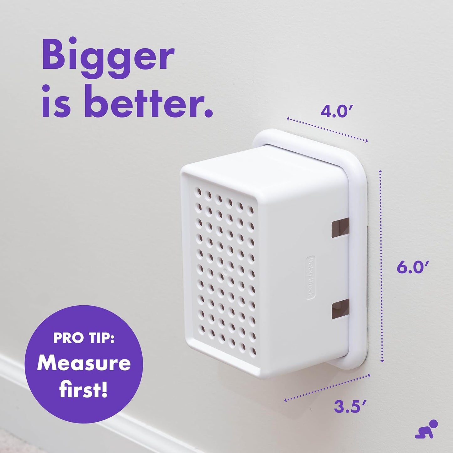 Large Outlet Cover Box for Outlet Covers Baby Proofing – Extra Large Baby Proof Outlet Cover Box for Bulky Plugs, Doorbell Transformers, Wide Adapters & Power Bricks