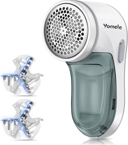 Fabric Shaver, Electric Lint Remover for Clothes & Furniture, Sweater Shaver & Pilling Remover, Depiller with 2 Extra Blades Included, Lint Shaver for Clothing - Battery Operated