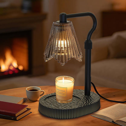 Candle Warmer Lamp with Timer & Dimmable 4-Level Brightness - Adjustable Height,for New Home Bedroom, Gifts for Women(Blue)