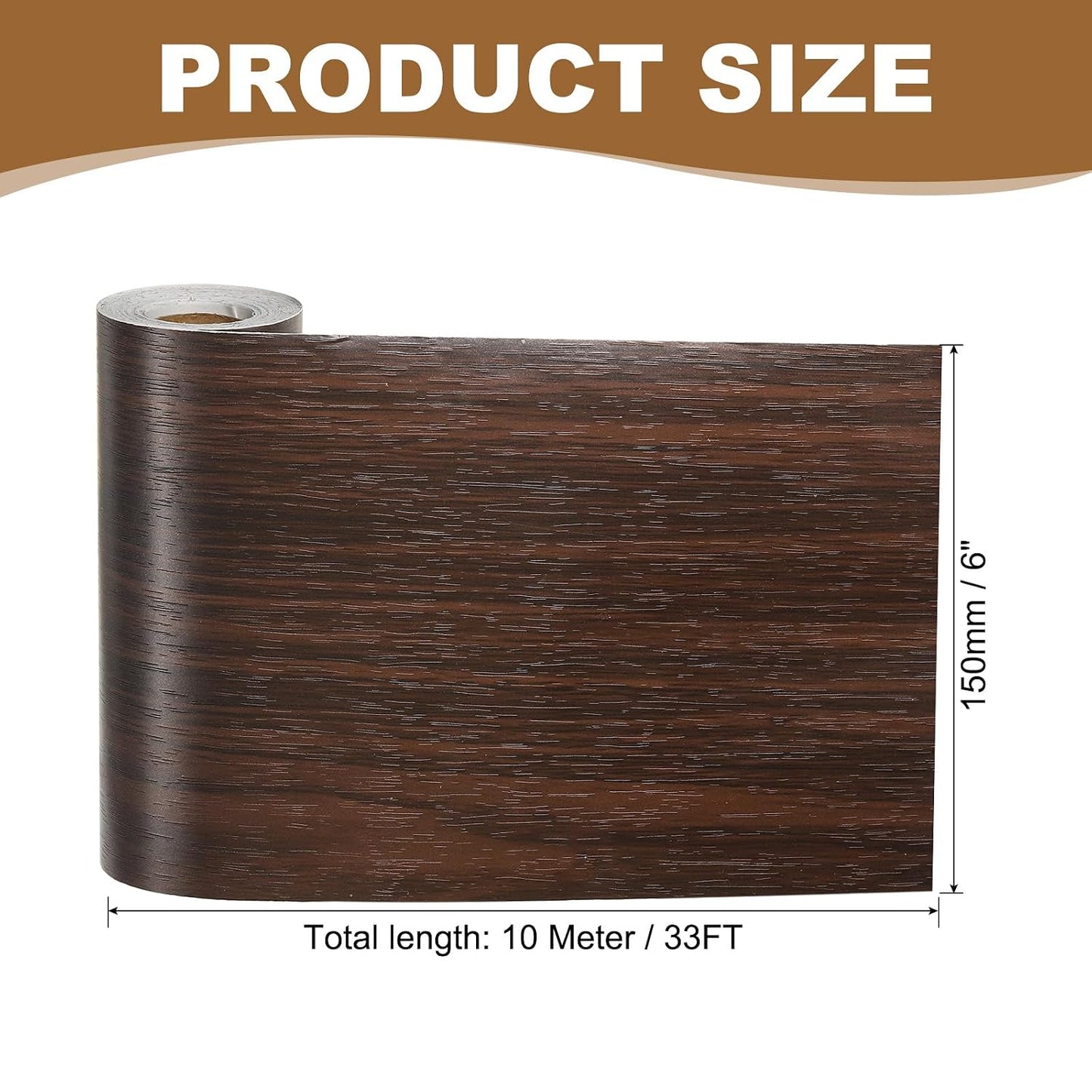 PATIKIL Self Adhesive Wood Grain Repair Tape 33'x 3", Multi-Use Realistic Wood Grain Repair Patch for Furniture Floor Door Table Chair Windows Handicraft DIY, Yellow Teak