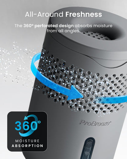 Pro Breeze Osmo Moisture Absorber, Silent & Refillable Dehumidifier for Home, Bedroom, Wardrobe and Bathroom,1.54lb Refillable Tablet, Non-Electric White