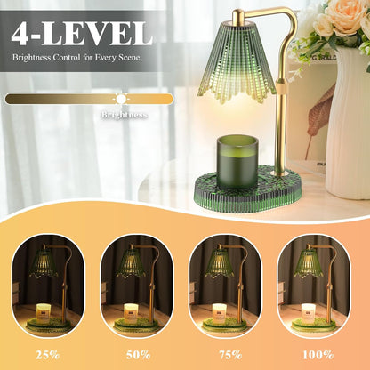 Candle Warmer Lamp with Timer & Dimmable 4-Level Brightness - Adjustable Height,for New Home Bedroom, Gifts for Women(Blue)