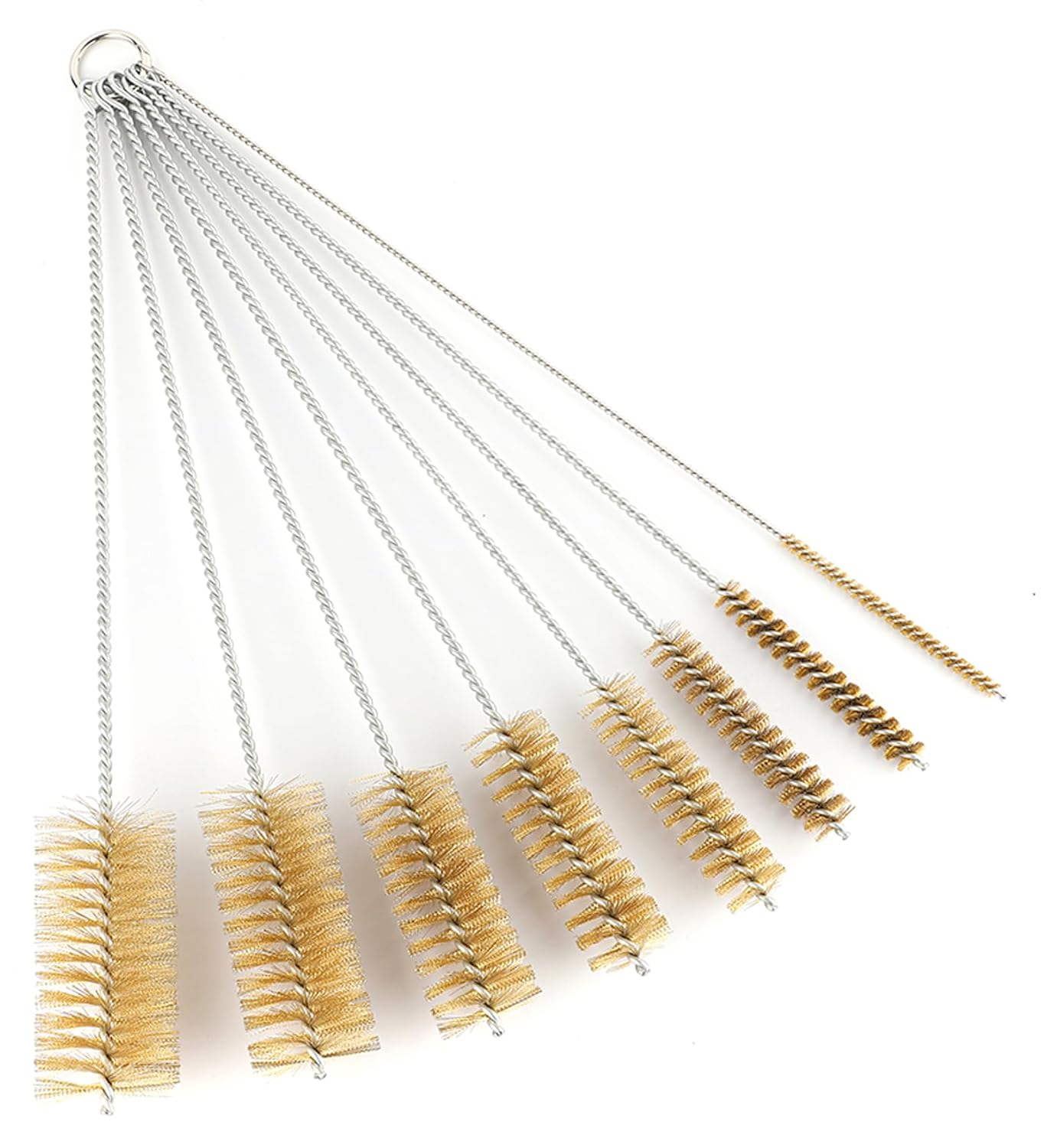 16 Inch Extra Long Pipe Cleaning Brush Set Abrasive Filament, 8 Piece Variety Pack for Removal of Rust, Corrosion, Paint, Etc.
