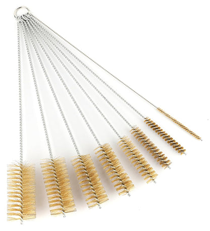 16 Inch Extra Long Pipe Cleaning Brush Set Abrasive Filament, 8 Piece Variety Pack for Removal of Rust, Corrosion, Paint, Etc.