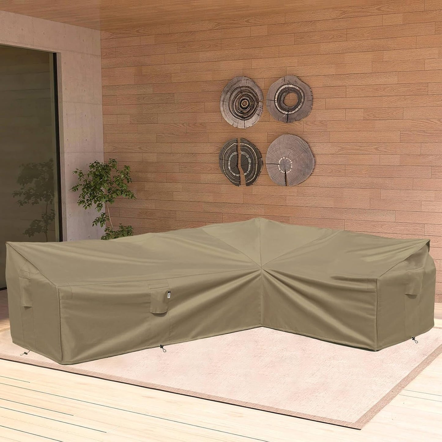 Patio Deck Box Cover, 63x30 Inch Fire Pit Covers with Straps and Handles, Waterproof Heavy Duty Outdoor Furniture Winter Cover for Keter, Suncast, Lifetime Container