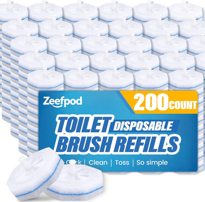 100 Count Disposable Toilet Brush,Toilet Cleaner Wand Refills Compatible with Most Toilet Brushes- No Falling Apart, Fresh Fragrance，4X Cleaning Power，Bathroom Cleaning.