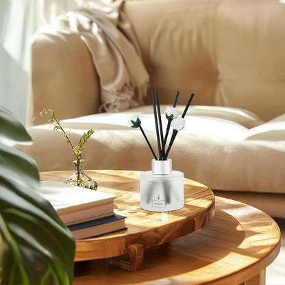 Brakula Reed Diffuser Set Real Flower Scented， Reed diffusers for Home， Home Fragrance Diffuser with 7 Reed Sticks for Room/Bathroom Decor 3.38 fl oz (Real Flower)
