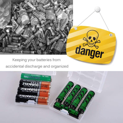 Clear Color 6 PCS of AA/AAA 4 Cell Battery Storage Case