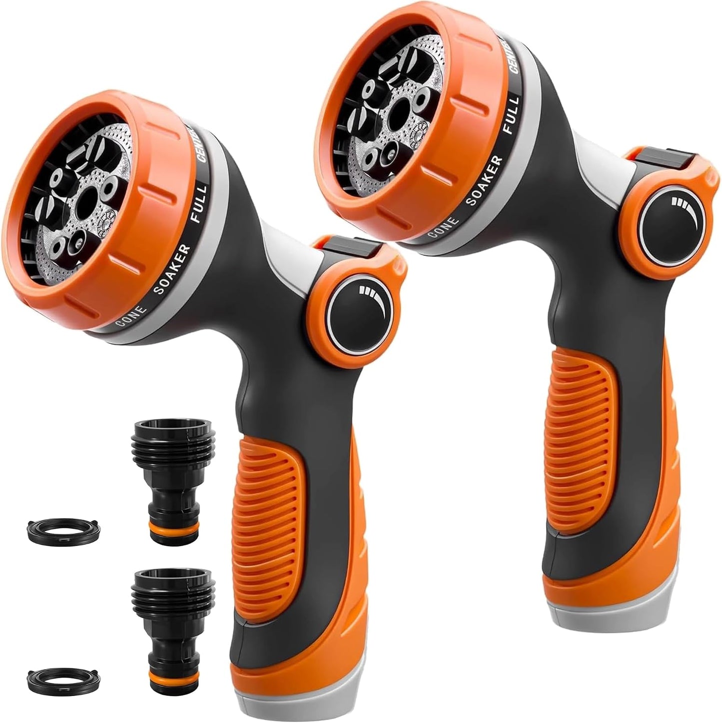 Garden Hose Nozzle,Hose Spray Nozzle with Adjustable 10 Watering Patterns,Slip Resistant High Pressure Water Hose Nozzle Sprayer for Plants & Lawns Watering,Car Washing and Pet Showering