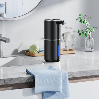 Automatic Soap Dispenser with Smart Digital Display, Touchless Rechargeable Hand & Dish Liquid Soap Dispenser for Kitchen & Bathroom - 6 Adjustable Level, Wall Mounted, 380ml IPX5 Waterproof