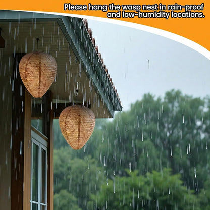 4 Pack Hanging Paper Fake Wasp Nests for Home(Brown)