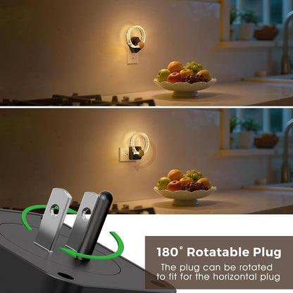 L LOHAS LED Night Light,Dimmable Night Lights Plug into Wall, 2 Pack Acrylic Nightlight with 0-100 LM Adjustable Brightness, 3000K Plug in Night Light with Dusk to Dawn Sensor, for Bathroom Hallway