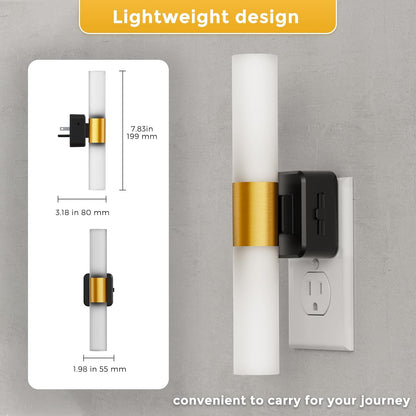 L LOHAS LED Night Light,Dimmable Night Lights Plug into Wall, 2 Pack Acrylic Nightlight with 0-100 LM Adjustable Brightness, 3000K Plug in Night Light with Dusk to Dawn Sensor, for Bathroom Hallway