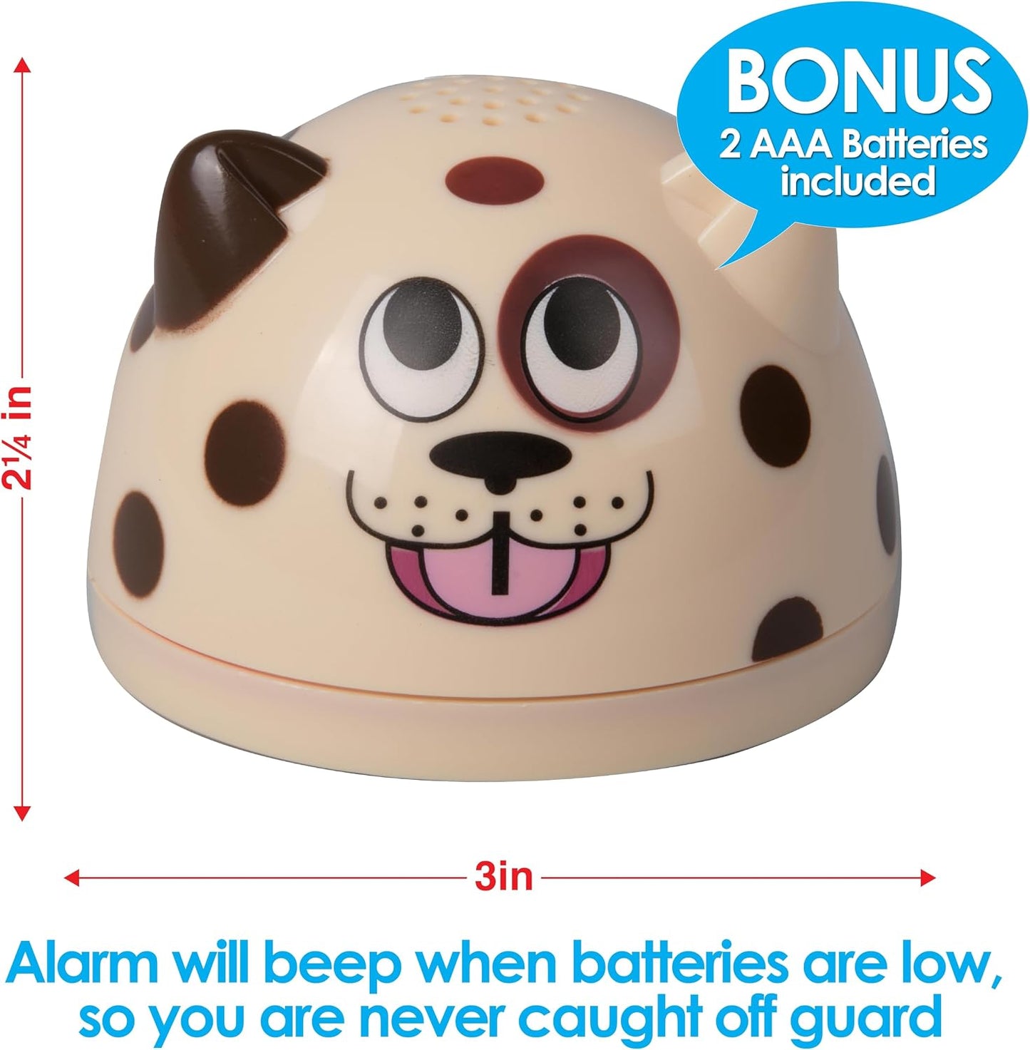 Water Leak Monitoring Sensor with Alarm 1 Pack- Leak Puppy Electronic Flood Detector- Senses as Little as 1/32" of Water - Warning Overflow Alert Sensor Beeps Loudly in Home, Basement- Battery Powered