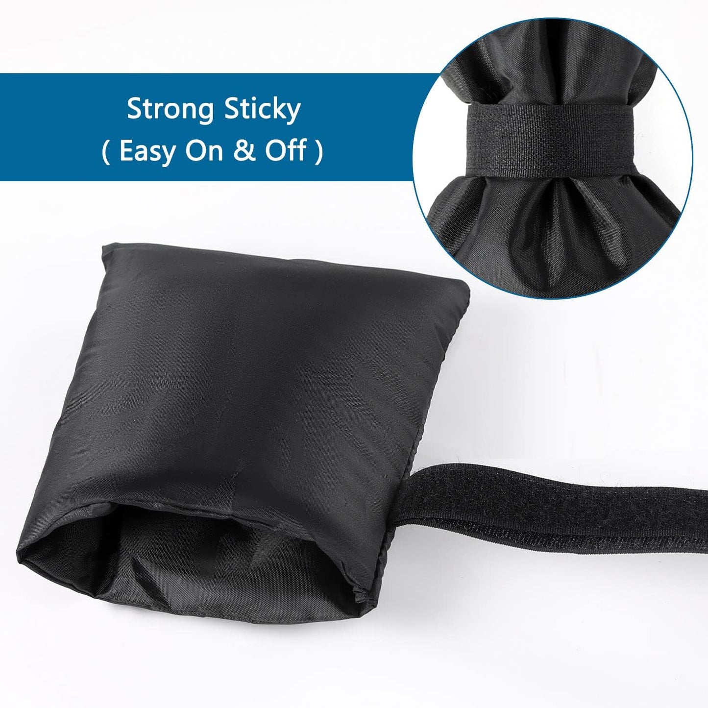 Outdoor Faucet Cover Socks for Winter Freeze Protection, 7.09" W x 9.06" H, Velcro Thickened Anti-Freeze Outdoor Tap Cover, Reusable Waterproof Insulated Spigot backflow Cover,Black, 2Pcs