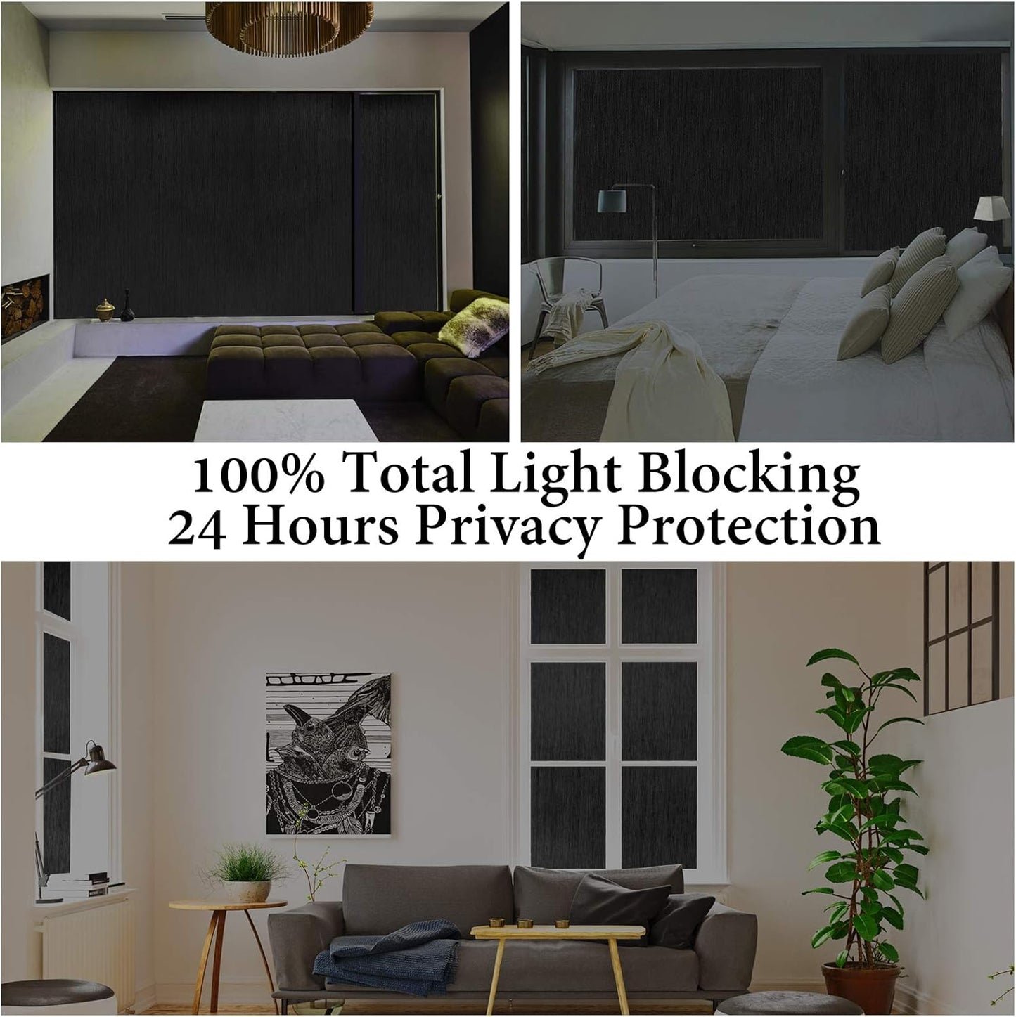 KESPEN Window Privacy Film Frosted Glass Heat Control UV Blocking Privacy Window Film for Glass Windows Static Cling Non-Adhesive Door Coverings Decals for Bathroom Home Office,17.5 Inch X 6.5 Feet