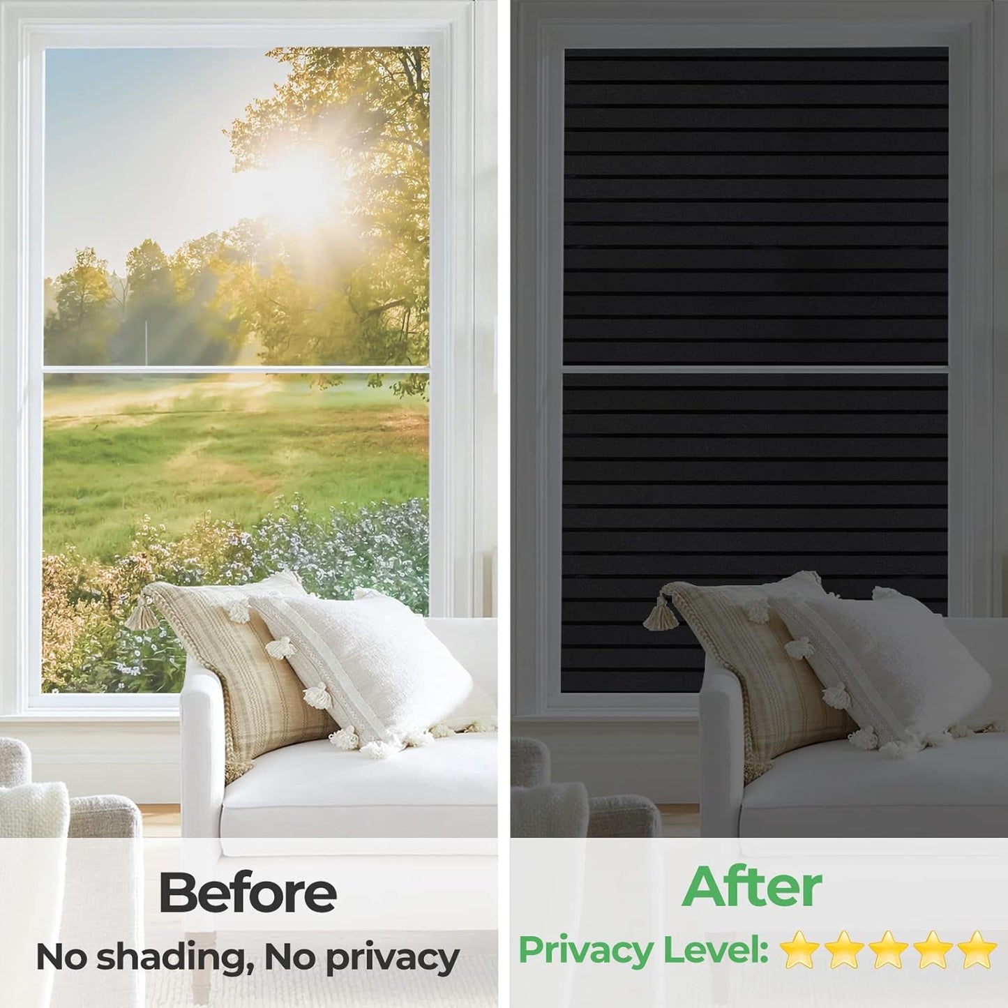 Coavas Frosted Glass Window Privacy Film, Opaque Static Cling No Glue Removable, UV & Heat Blocking Anti-Glare, Renter Friendly Decorative Covering for Bathroom Bedroom Door, 17.5 x 78.7 in