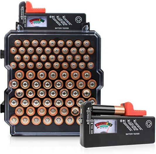 Battery Tester Checker (1 Pack w/Organizer)