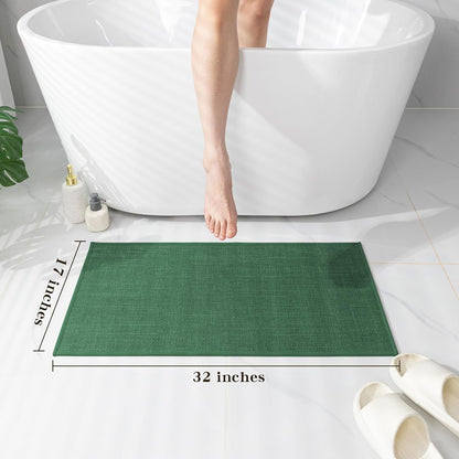 chakme Bathroom Rugs Mat 24x17, Ultra Thin Non Slip Bath Mat Small Quick Dry Absorbent Bath Mat for Bathroom Floor, (Dark Beige, 24"x17")
