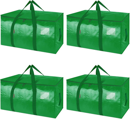 BALEINE 6-Pack Oversized Moving Bags with Reinforced Handles, Heavy-Duty Storage Tote for Clothes, Moving Supplies (Clear, 6-Pack)