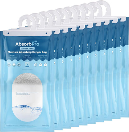 Absorb Pro - Moisture Absorber Tub with Activated Charcoal - 3-Pack - 18 oz Disposable Odor Eliminator Box & Dehumidifier for Garage, Home, Kitchen, Bedroom, Bathroom, Closet, Cars, and Boats