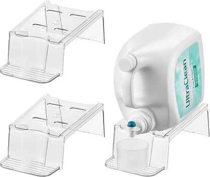 iDesign Laundry Detergent Holder Stand, White | Liquid Detergent Organizer, For Laundry Room
