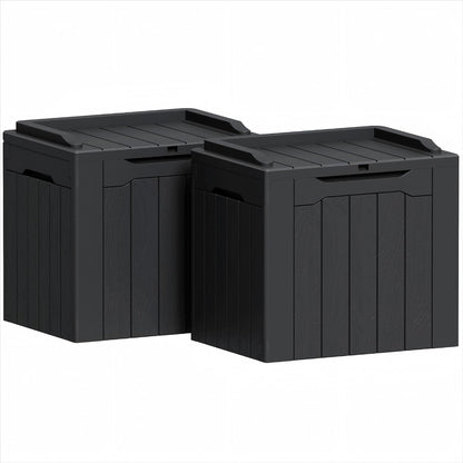 Greesum 31 Gallon Resin Deck Box All Weather Outdoor Storage Boxes for Patio Furniture Set,Outdoor Toys,Garden Tools,Black
