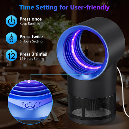 Fruit Fly Trap for Indoors, Fly Traps for Home Gnat Traps House Indoor, Indoor Insect Trap with Timer, Pack of 10 Refills (Blue)