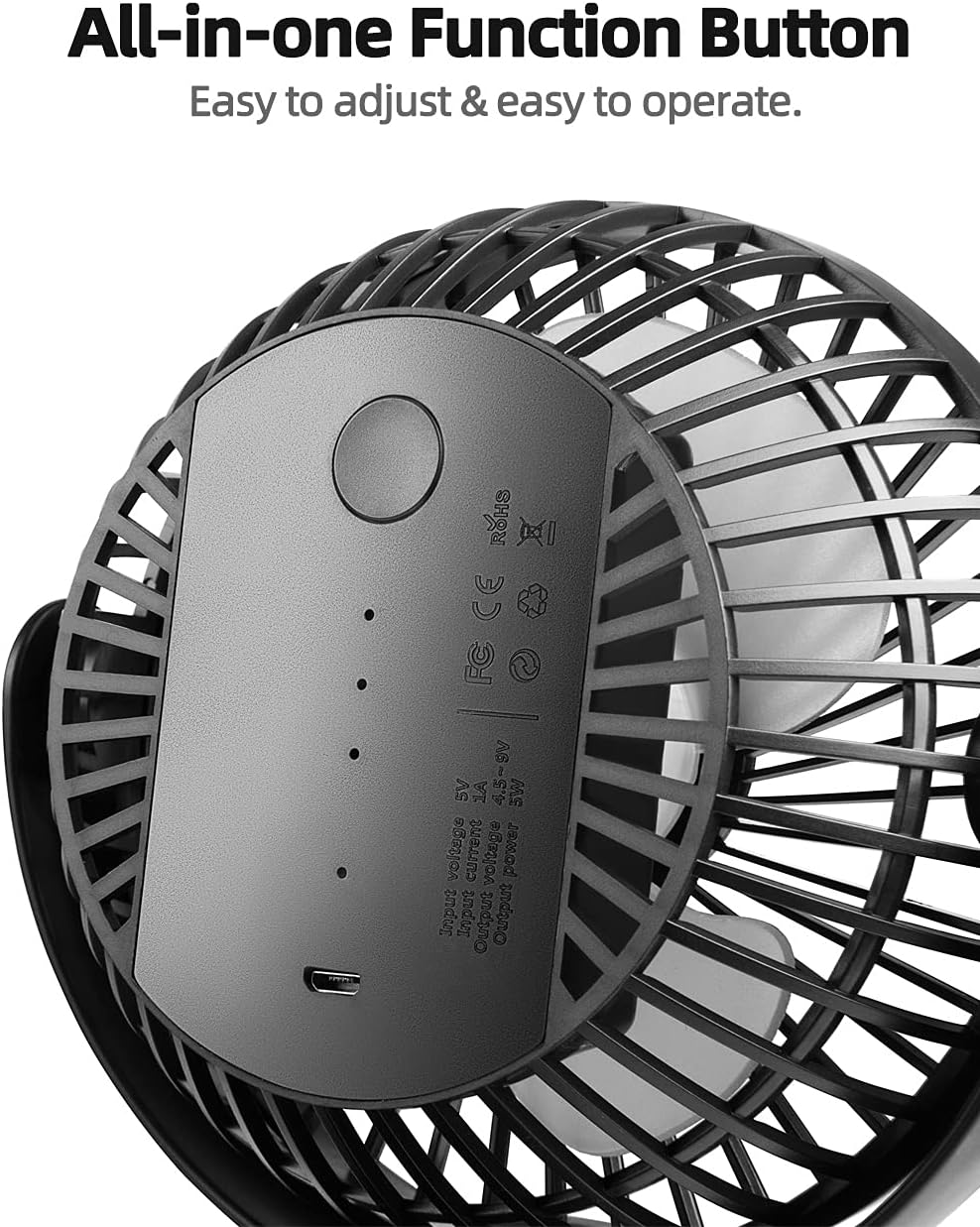 Viniper 6 inch Rechargeable Clip on Fan, 5000mah Battery Desk Fan : 360° Rotation & 3 Speeds Strong Wind Portable Fan, 8-30 Working Hours, Quiet and Powerful (Black)