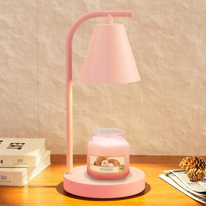 Hong-in Candle Warmer Lamp - with Timer & Dimmer, Modern Home Decor House Warming Gifts Wax Melt Warmer for Jar Candles, Cozy Birthday Gift for Women Mom (Black)