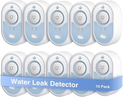 Water Leak Detector 5 Pack, 5-Year Battery Life, Water Alarm with Low Battery Warning, 100dB Loud Sound and Self-Test Function, IP66 Waterproof for Home Basement Kitchen(Not Support Wi-Fi)