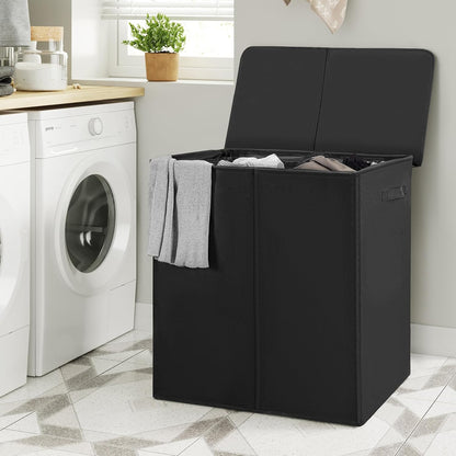 WOWLIVE 180L Laundry Hamper with Lid 3 Section,Large Laundry Basket with Removable Bags and Handles,Collapsible Dirty Clothes Hampers for Laundry,Laundry Basket Organizer for Laundry Room,Dorm,Beige