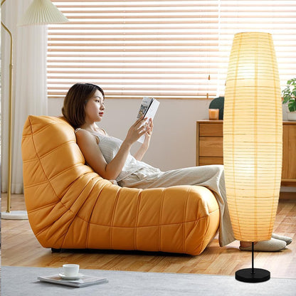 57 Inch Paper Floor Lamp, Paper Lantern Floor lamp, Paper Standing Lamp, Rice Paper Lamp, Ambient Lighting Lamp for Living Room Bedroom Dining Room