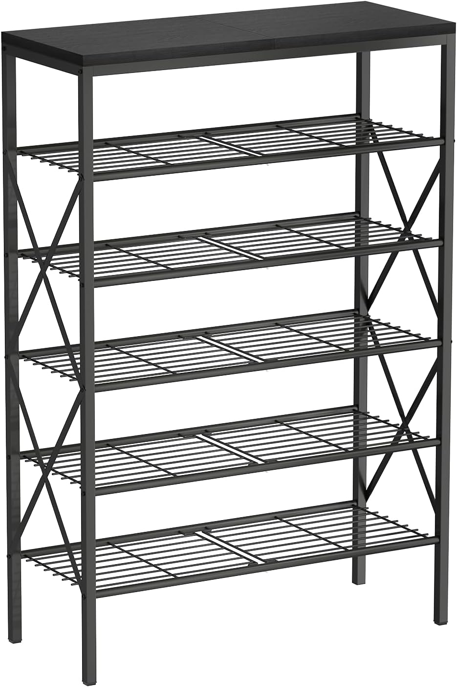 8 Tiers Tall Shoe Rack Organizer, Large Capacity Shoe Rack Holds 32 Pairs of Shoes, Durable and Stable, Adjustable Metal Shelf Stackable Shoe Shelf for Entryway, Hallway, Living Room, Closet