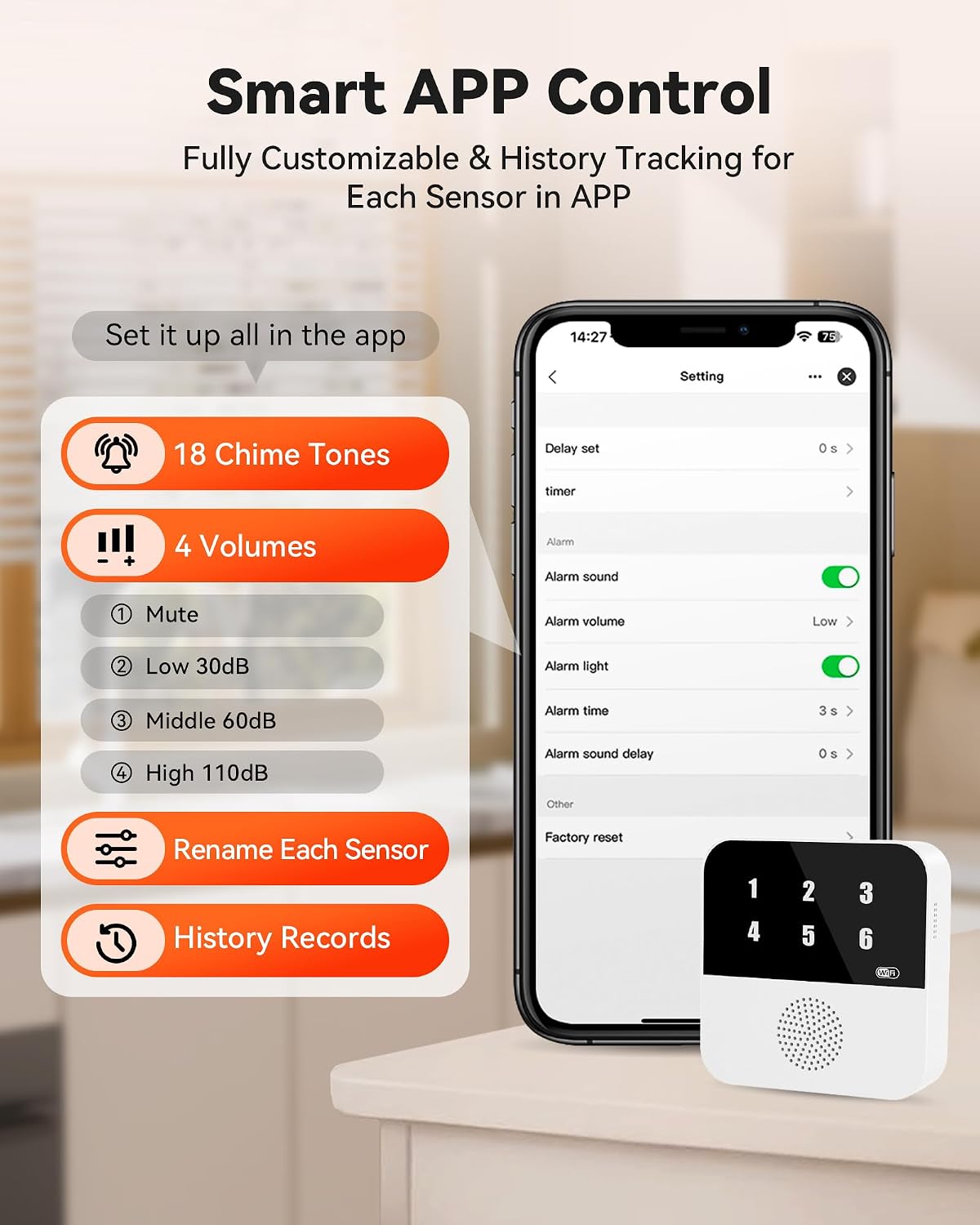 PILSAMAS Wireless Water Leak Detector, Loud Siren Water Sensor Alarm, IP67 | Top and bottom dual metal probes, Rustproof ABS plastic, Real-time drip and flood detection, Great for under sink or basement