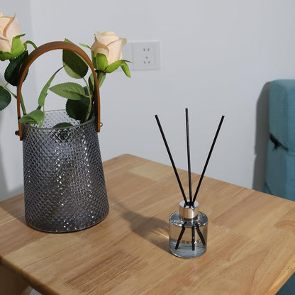 3 Pack Fragrance Reed Diffuser, 50ML Lavender Jasmine Lemongrass Aromatherapy Diffuser Set with 12 Black Fiber Sticks,Air Freshener for Bedroom Bathroom Office, 8.2X 6.6X 2.1 inch