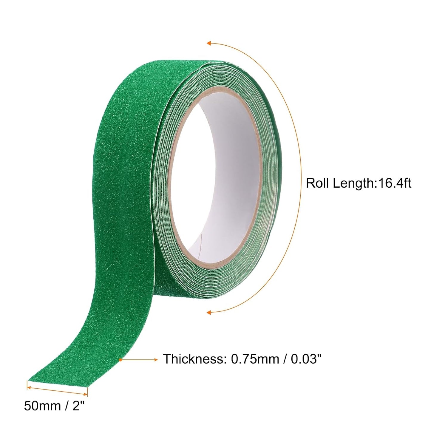 HARFINGTON Anti Slip Traction Tape 2" x 16.4ft Waterproof Non-Slip Grip Tape High Friction Weather Resistant Non Skid Stair Treads Tape for Indoor Outdoor Stair Steps, White