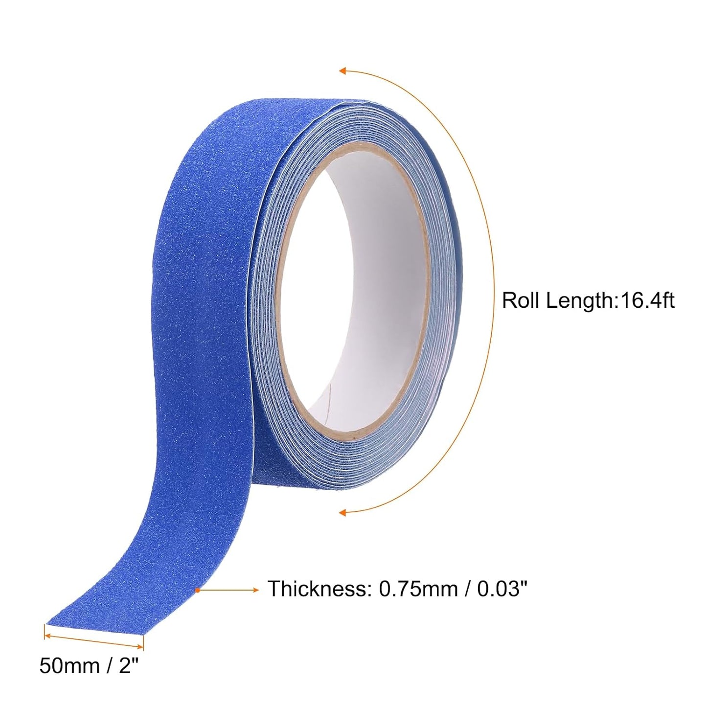 HARFINGTON Anti Slip Traction Tape 2" x 16.4ft Waterproof Non-Slip Grip Tape High Friction Weather Resistant Non Skid Stair Treads Tape for Indoor Outdoor Stair Steps, White