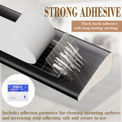 16.4 Ft Weather Stripping Door Seal Strip,Self-Adhesive Foam Weather Strip for Window Door Insulation,Soundproofing Weatherstripping for Windows Gap Filler,Wedge Window Sealer Tape for Winter,Black