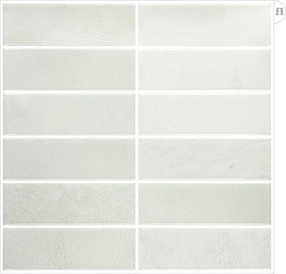 White Peel and Stick Backsplash Tiles for Kitchen, 10-Pack Self-Adhesive Waterproof Vinyl Bathroom Wall Tile(12 * 12 inches)